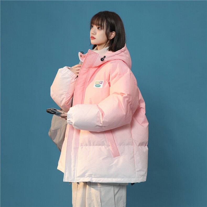 XZ-230-1MY09中性风青春活力简约扎染渐变休闲连帽棉服P128控158,男装棉衣,星座230-1