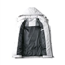 中长款白鸭绒羽绒服中年爸爸装连帽羽绒休闲外套男ALXB8818-P285图片