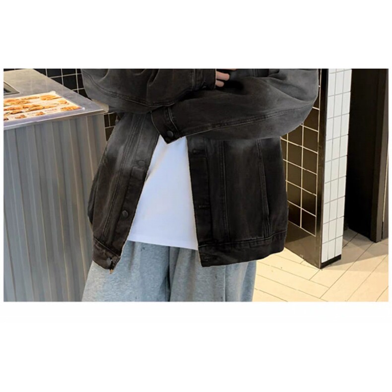 美式vibe复古渐变牛仔夹克男春秋季潮牌高街痞帅T03-P60,男装夹克,星座1109-3