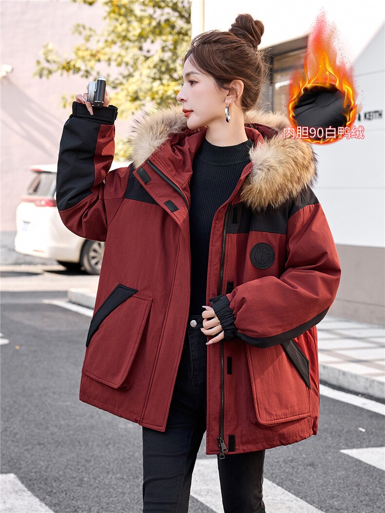 2025年冬季90白鸭绒羽绒服,女装羽绒服,艾尚靓装