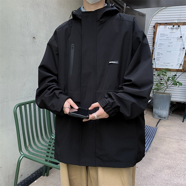 冲锋衣夹克男士韩版潮流连帽2024春季新款ins宽松外套W5603-P65,男装夹克,星座412-2