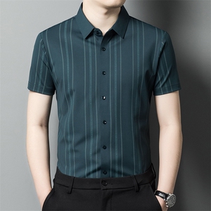 短袖男士夏季休闲商务中年爸爸装半袖透气薄款上衣服QST923-P60图片