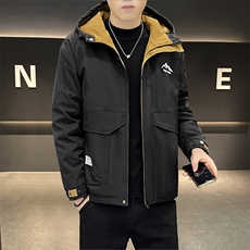 加棉加厚秋冬大码外套男士帅气连帽夹克潮流时尚男棉衣ZY801-P70，男装夹克，星座310B-3