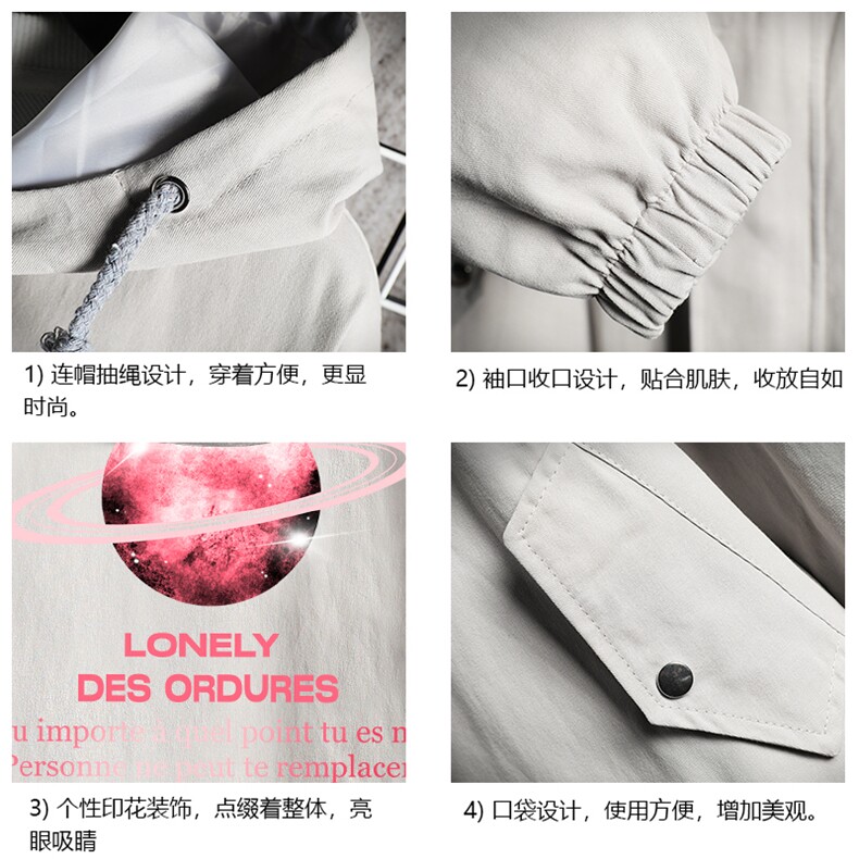 JK41184-P85加棉款-P115纯棉连帽夹克男士大码工装夹克男网格,男装夹克,电商A040A