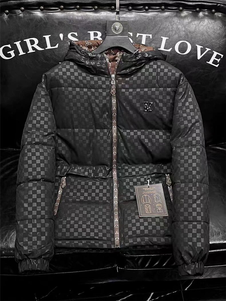 (网图)轻奢连帽棉服高端羽绒棉冬季新款胸标男士313B-JK98108-110,男装棉衣,星座313B