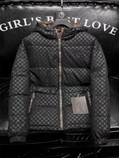 (网图)轻奢连帽棉服高端羽绒棉冬季新款胸标男士313B-JK98108-110，男装棉衣，星座313B