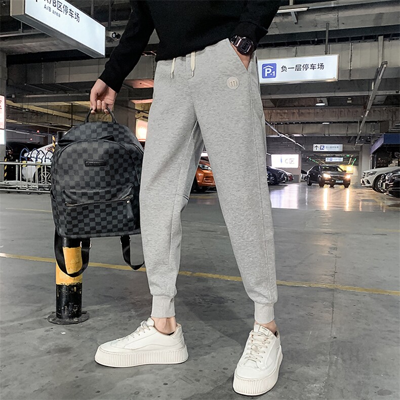 社会精神小伙春秋加绒卫裤运动束脚男裤DS-B249-KK94-P58-加绒P68图片