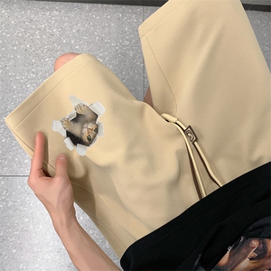 已注册菠萝格抖音直播得物高品质宽松男中裤五分短裤K085P35控48图片