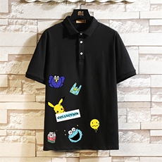 PL57079-P35翻领短袖polo衫男大码胖子半袖t恤男有领保罗衫，男装Polo衫，电商A040A