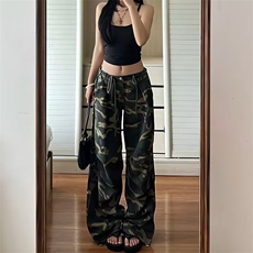 美式高街复古hiphop迷彩工装裤牛仔阔腿休闲裤ins潮牌L83622-P55，男装工装外套，星座1008