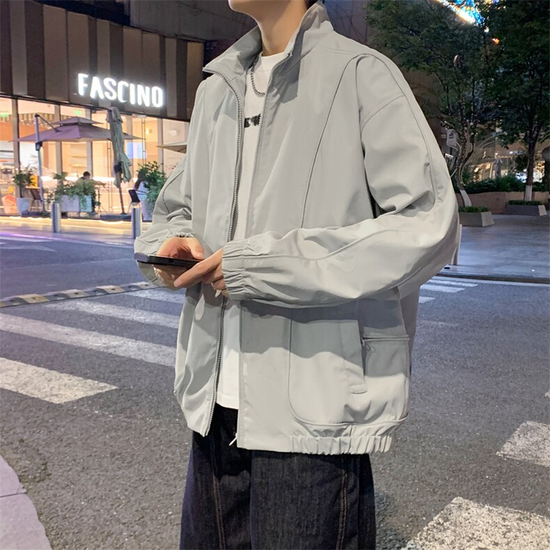 韩版设计感翻领垫肩斜纹夹克简约cleanfit夹克外套JK02537-P78,男装夹克,星座308B-2
