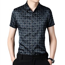 新款夏季男装上衣休闲短袖百搭宽松衬衫男士衬衣潮流上衣，男装衬衫，电商B212（原钱塘6029）