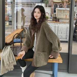 新款灯芯绒拼接皮毛一体2C110-H9798-P185-K278图片
