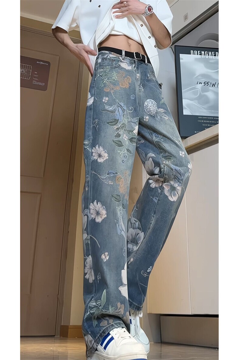 女装类目《现货主推》满印花个性裤子GXX18-P65控88,女装牛仔裤,电商C303A