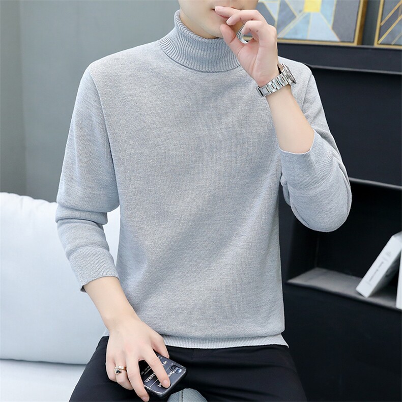 跑量款高领毛衣男加绒加厚卫衣秋冬季保暖毛线针织衫7003-P23，男装针织衫/毛衣，星座1706