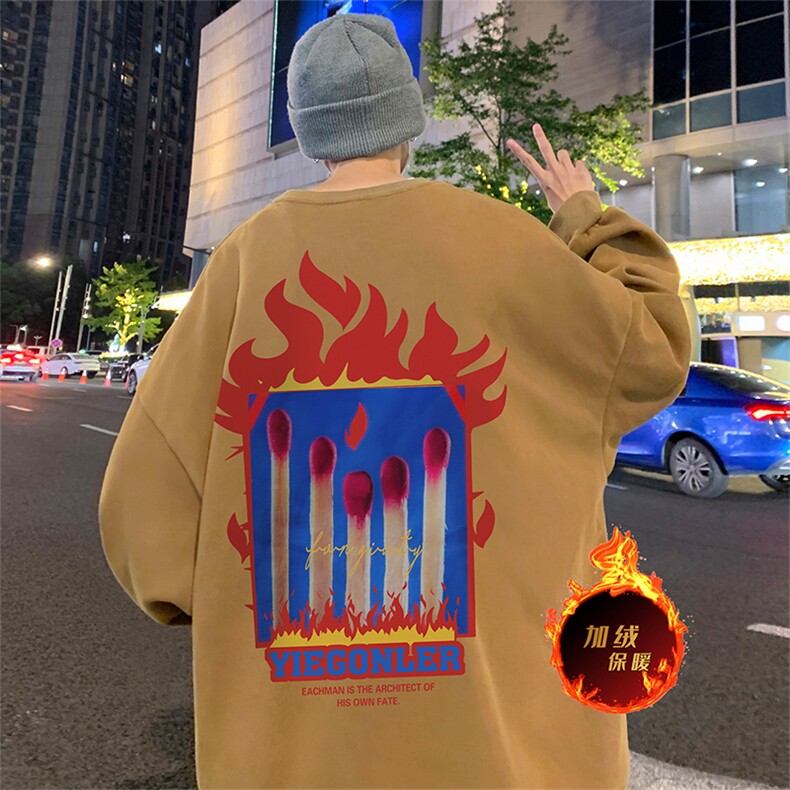 直播品质500克重磅美式做旧水洗卫衣SY1386-常规特P45加绒特P55,男装卫衣,电商A486