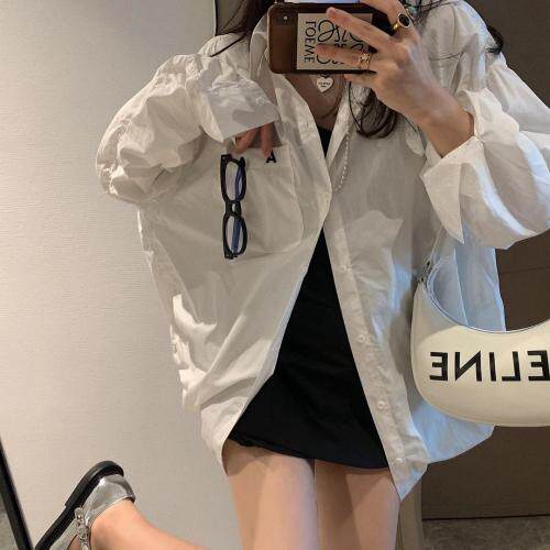 刺绣贝壳衬衫，女装衬衫，XTZ style