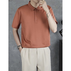 原宿简约男士polo衫短袖夏季薄高端衣服男新款百搭流行气质P01，男装Polo衫，星座1116A-2（原606A-1）