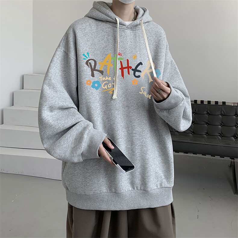 连帽卫衣男大码运动服帽衫外套WY2301-P35加绒款-P40,男装卫衣,电商A040