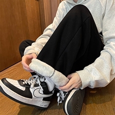 8XL-M羊羔绒运动裤宽松束脚棉裤加厚保暖休闲裤卫裤K9105P58控78，男装休闲裤，电商D206-1