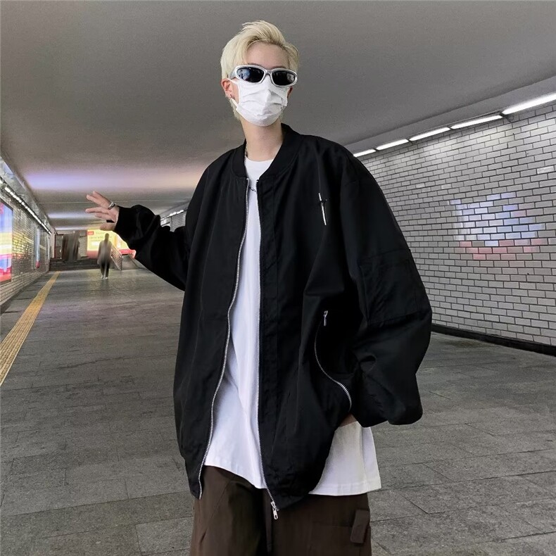牧野森美式夹克男春季防风工装春秋外套棒球服刺绣薄外衣JK7003,男装夹克,星座1116A-1（原606A）