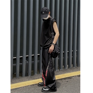 B221 美式ins高街小众拼接宽松休闲登山裤冲锋裤 LK23110-P65控88图片