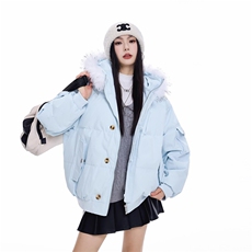 可卸大毛领情侣派克棉服男冬美式扣子连帽保暖棉衣女G1171TP105，男装棉衣，电商A339