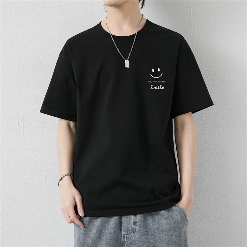 夏季新款男士纯棉印花宽松圆领休闲短袖T恤XZ310B-3T3066-P21,男装T恤,星座313B-2