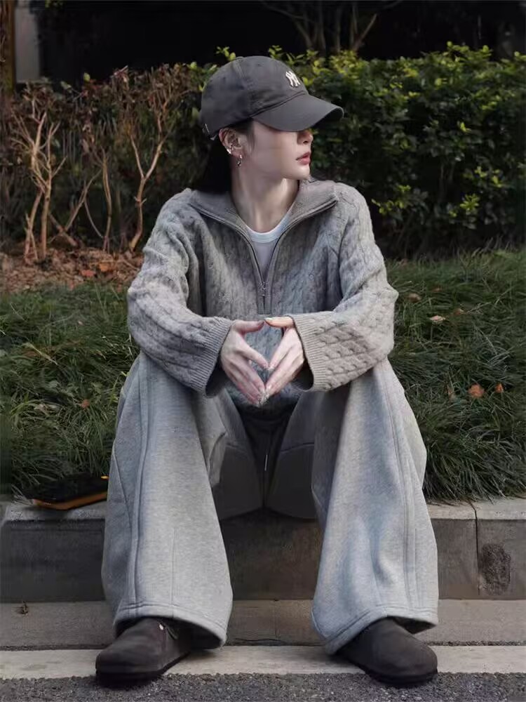 2025羊毛半拉链扭花舒适百搭简约秋冬新款保暖软糯,女装羊毛衫,莺澜羊绒