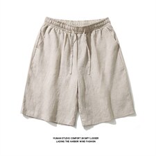 风亚麻五分短裤006-P40，男装休闲裤，星座816-2（原B366-1）