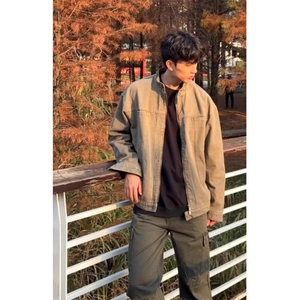 夹克男士韩版潮流宽松百搭高街美式2025秋冬ins外套W6470-P76图片