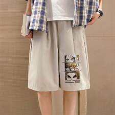 ！2023夏季新款个性印花休闲短裤男潮流宽松五分裤KC287-P20图片