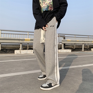 春季情侣百搭印花休闲裤男大码宽松拖地裤A161-2-K7322-P55图片
