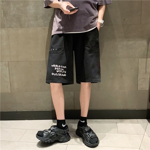 D093-P35控48   小众美式复古篮球裤子大码高街潮ins五分裤图片
