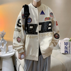 2022美式赛车服外套男设计感刺绣vintage棒球服夹克W5164-P62，男装夹克，星座512-2