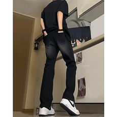 现货主推弹力渐变大码直筒微喇毛边牛仔裤K860-K861-K866-P50，男装牛仔裤，星座205