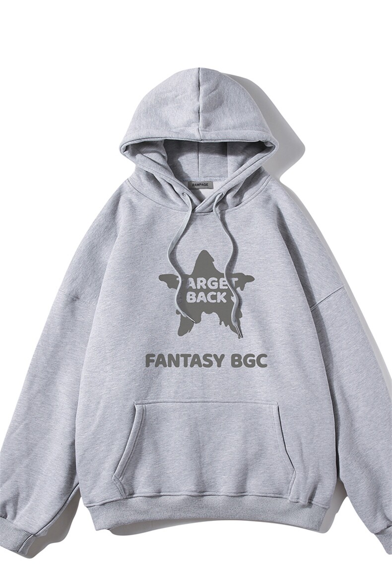 白底23新款秋季时尚百搭字母印花复古宽松套头卫衣W373P40控58,男装卫衣,电商A247-1