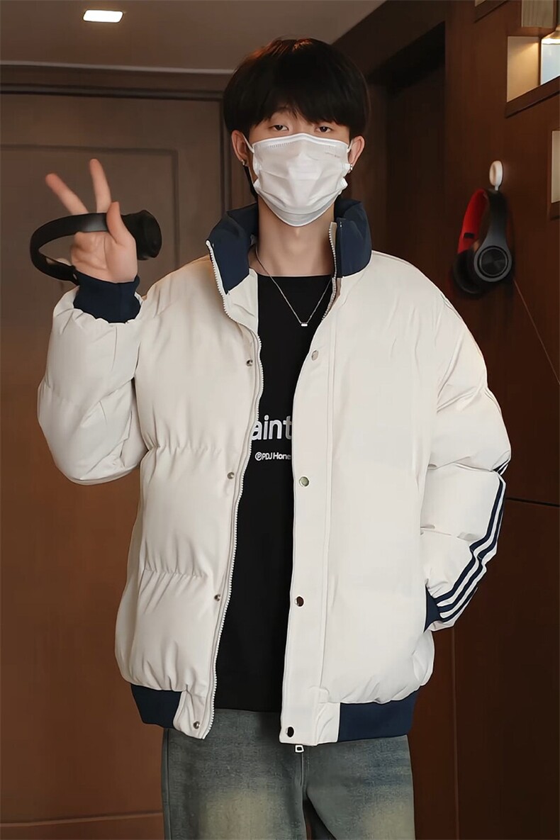 特批P65无差价冬季深度库存10W件三条杠拼接撞色棉衣外套男M2912,男装棉衣,电商A001-1