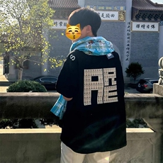 万针全刺绣工艺抖音得物高品质260克重磅纯棉双纱美式高街短袖T恤，男装T恤，电商A486-1