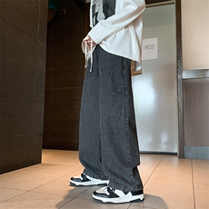2023冬季美式复古水洗牛仔裤新款韩版ins宽松直筒裤男K5394-P40，男装牛仔裤，星座512-2