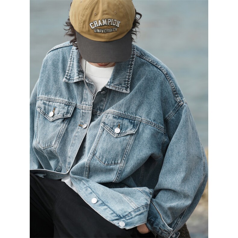 25款抖音品质牛仔夹克宽松韩版工装潮流水洗外套N991/P98/158图片