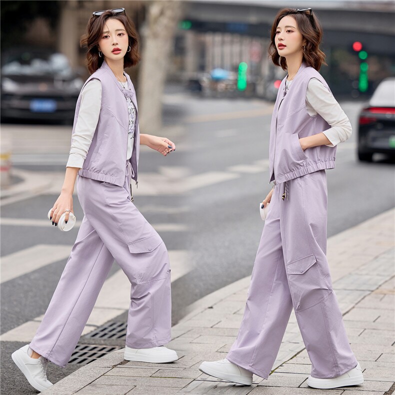 2026年春季新款时尚休闲三件套套装女,女装套装/套裙,依路服饰