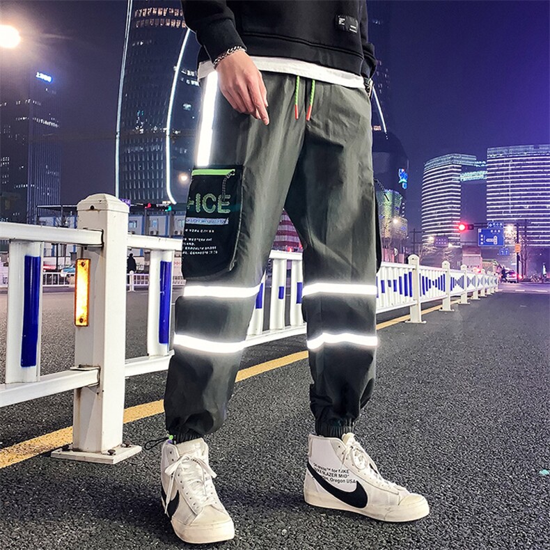 2021秋冬新款多口袋反光条工装裤A222B-5098,男装休闲裤,星座304A-1