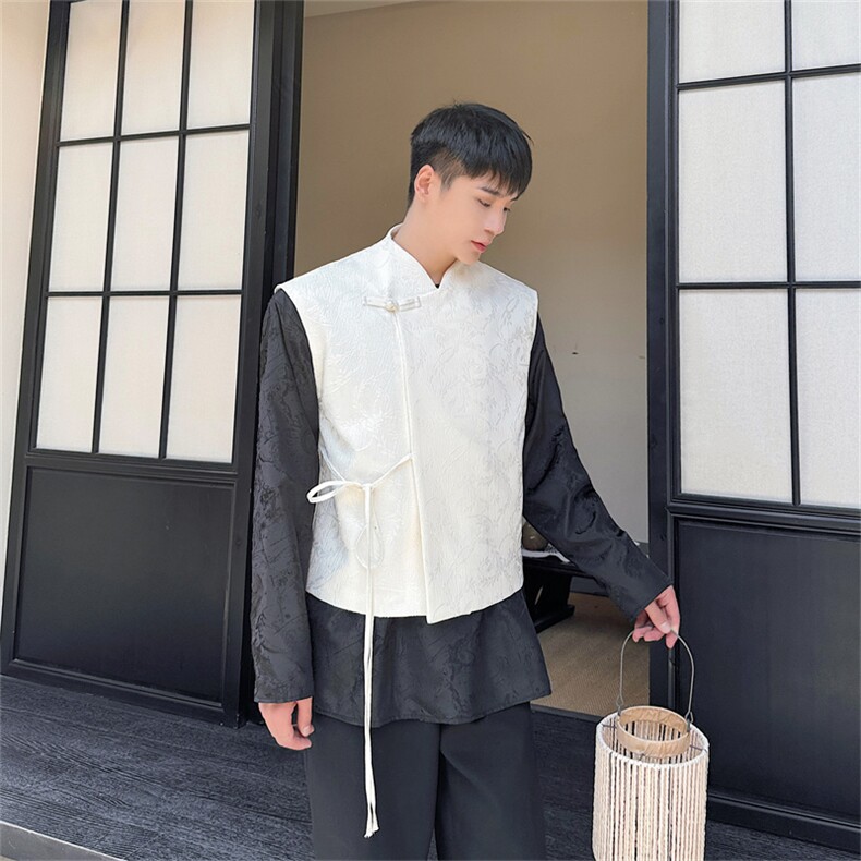 新中式提花马甲,男装背心/马甲,星座1009（原B233）
