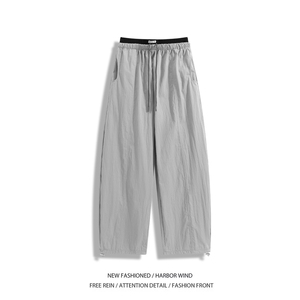 抖音品质夏新款多巴胺纯色透气宽松休闲裤B315-K25569-特p35控68图片