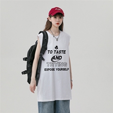 中性风新款夏季时尚百搭宽松圆领字母印花短袖T恤DT507P30控48，男装T恤，A247A