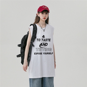 中性风新款夏季时尚百搭宽松圆领字母印花短袖T恤DT507P30控48图片