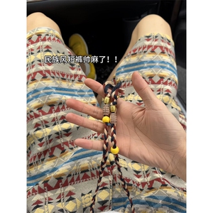 B221 美式ins高街宽松民族风休闲短裤五分裤 LK25557-特P28控58图片