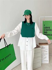 春款拼接卫衣，女装卫衣/绒衫，英雅姿秀