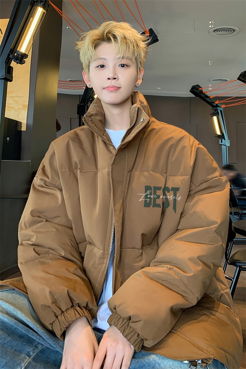！2025秋冬新款男士立领棉衣印花百搭棉服外套MY301特P55,男装棉衣,电商B220